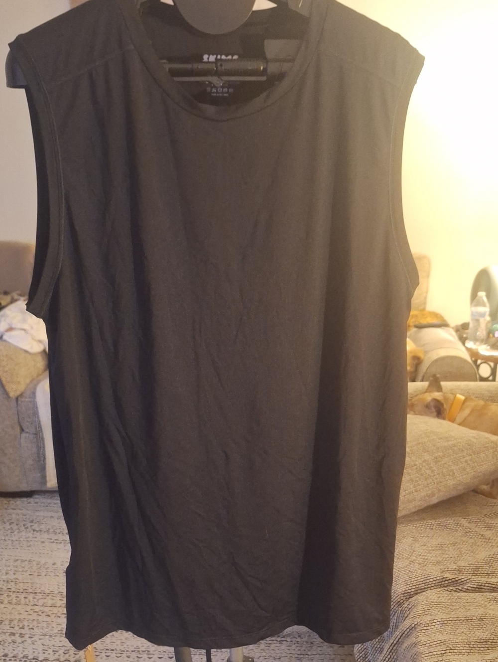 SKIMS Black Women's Muscle Tee Sleeveless Crew
